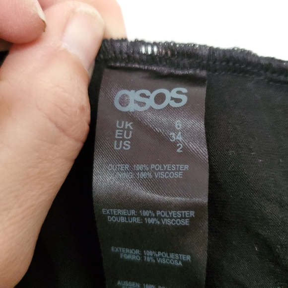 NWOT ASOS black pencil skirt peplum hem - Picture 6 of 6